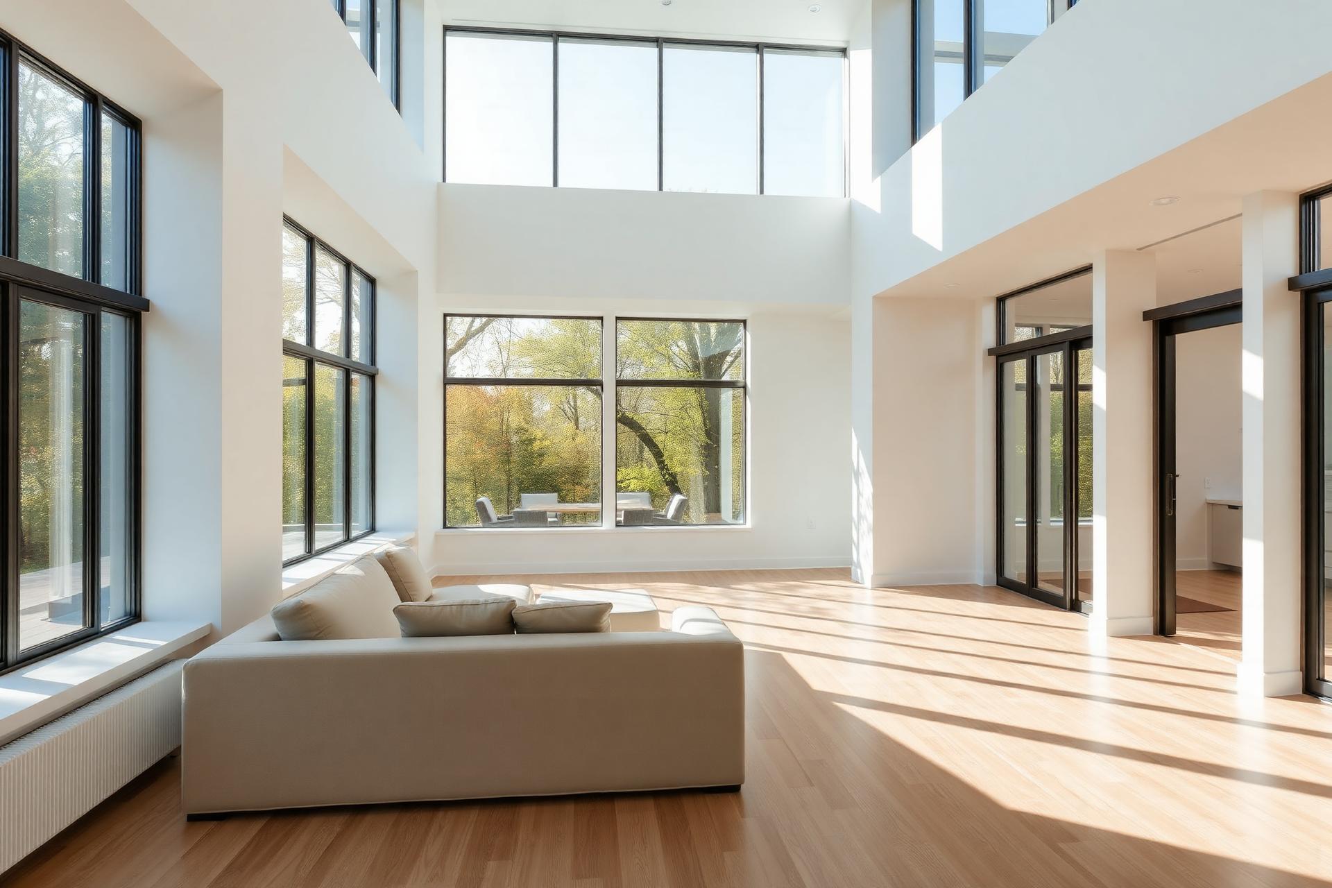 Helles, frisch renoviertes modernes Interieur